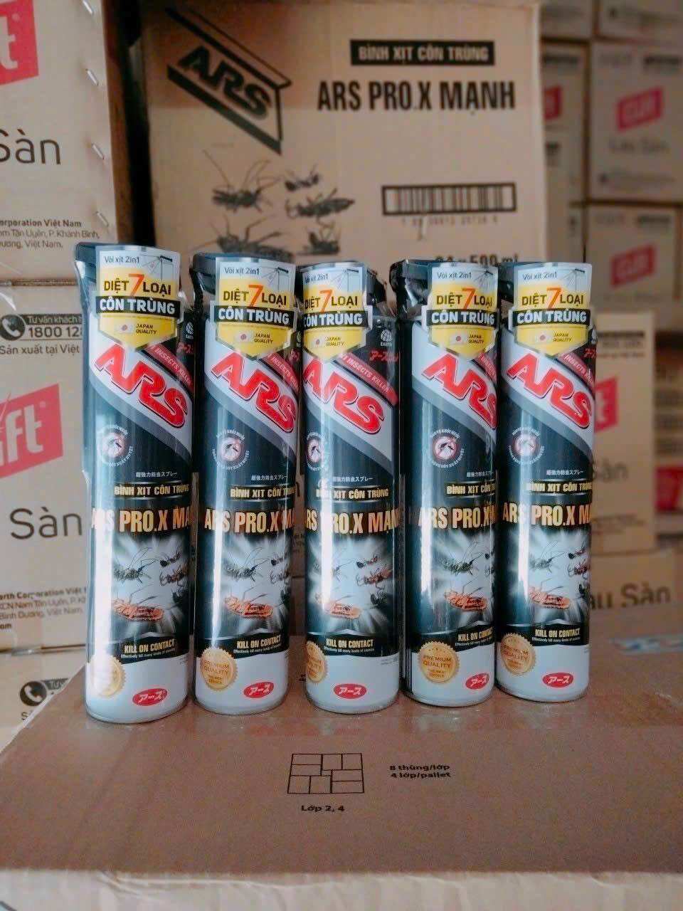 Combo 2 chai xịt côn trùng ARS không mùi chai 500ml