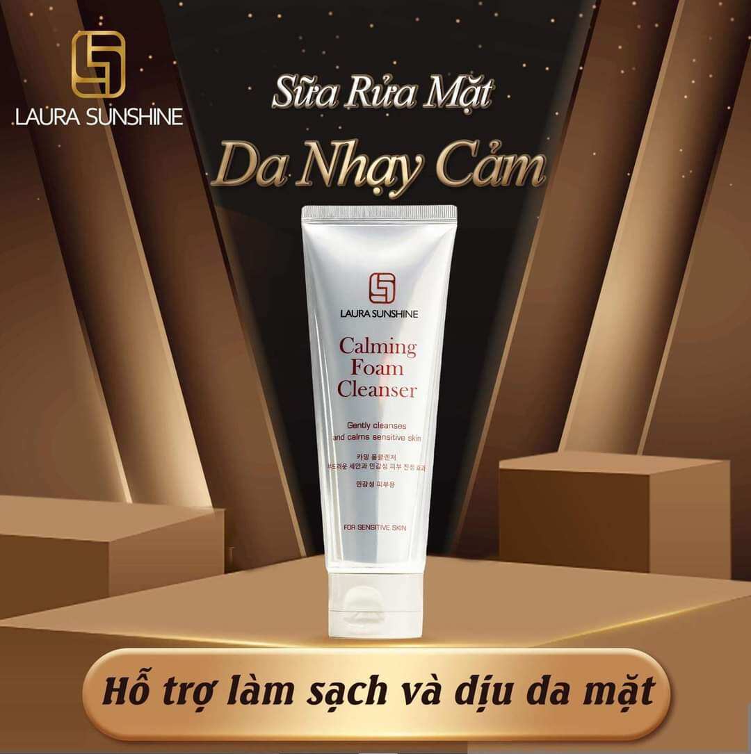Sữa Rữa Mặt Da Nhạy Cảm Laura Sunshine + tặng máy rửa mặt