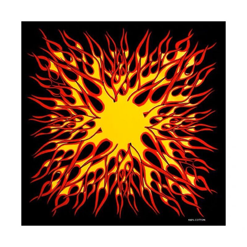 Khăn bandana cotton ngọn lửa size 55x55cm - Maben