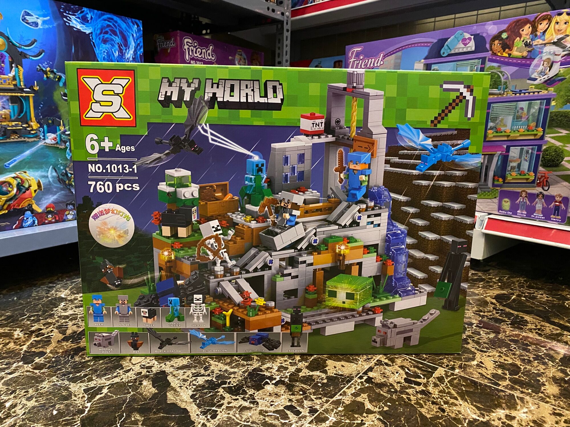Đồ chơi xếp hình 1013-1 Minecraft My World Hang động trên đỉnh núi tuyết