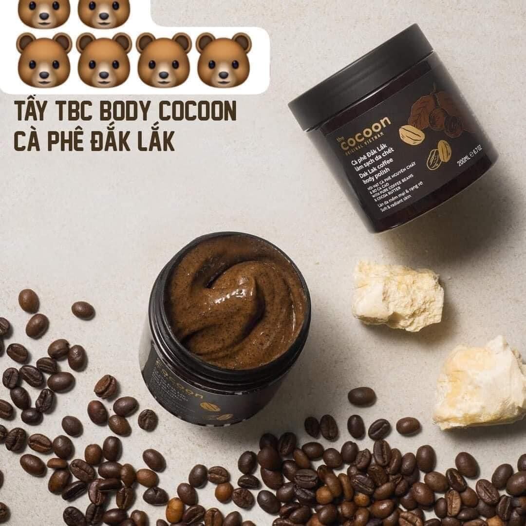 Tẩy tế bào chết cà phê cocon sạch ,mịn ,trắng da