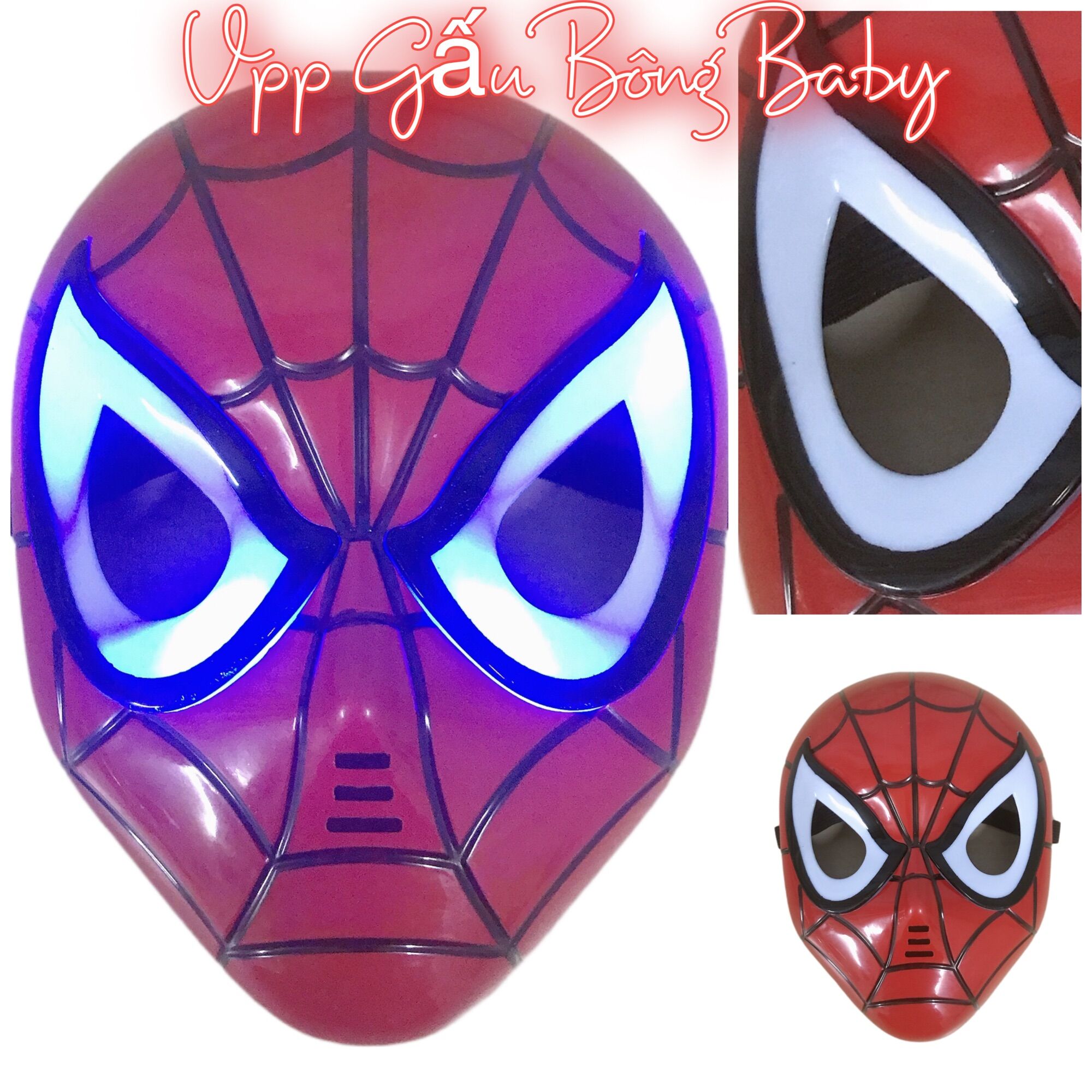 Đồ chơi mặt nạ hoá trang siêu nhân người nhện có đèn phát sáng kèm âm thanh - Mặt nạ hoá trang spiderman