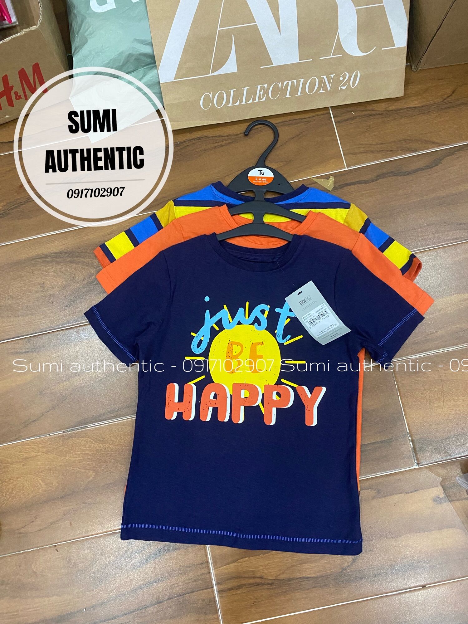 Set 3 áo bé trai ( Tu clothing size 3/4y)