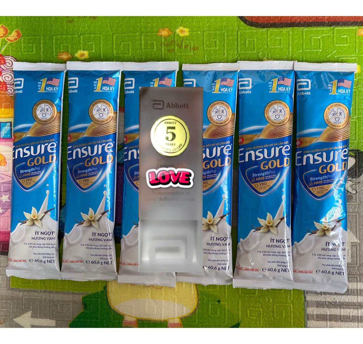 Sữa Gói Ensure Hương Vani Ít Ngọt Mẫu Mới Date T5/2025