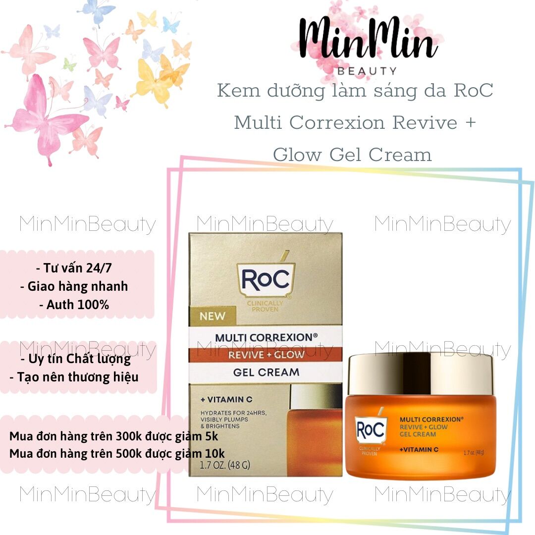 Kem dưỡng giảm thâm sáng da Roc Multi Correxion Revive + Glow Gel Cream Vitamin C