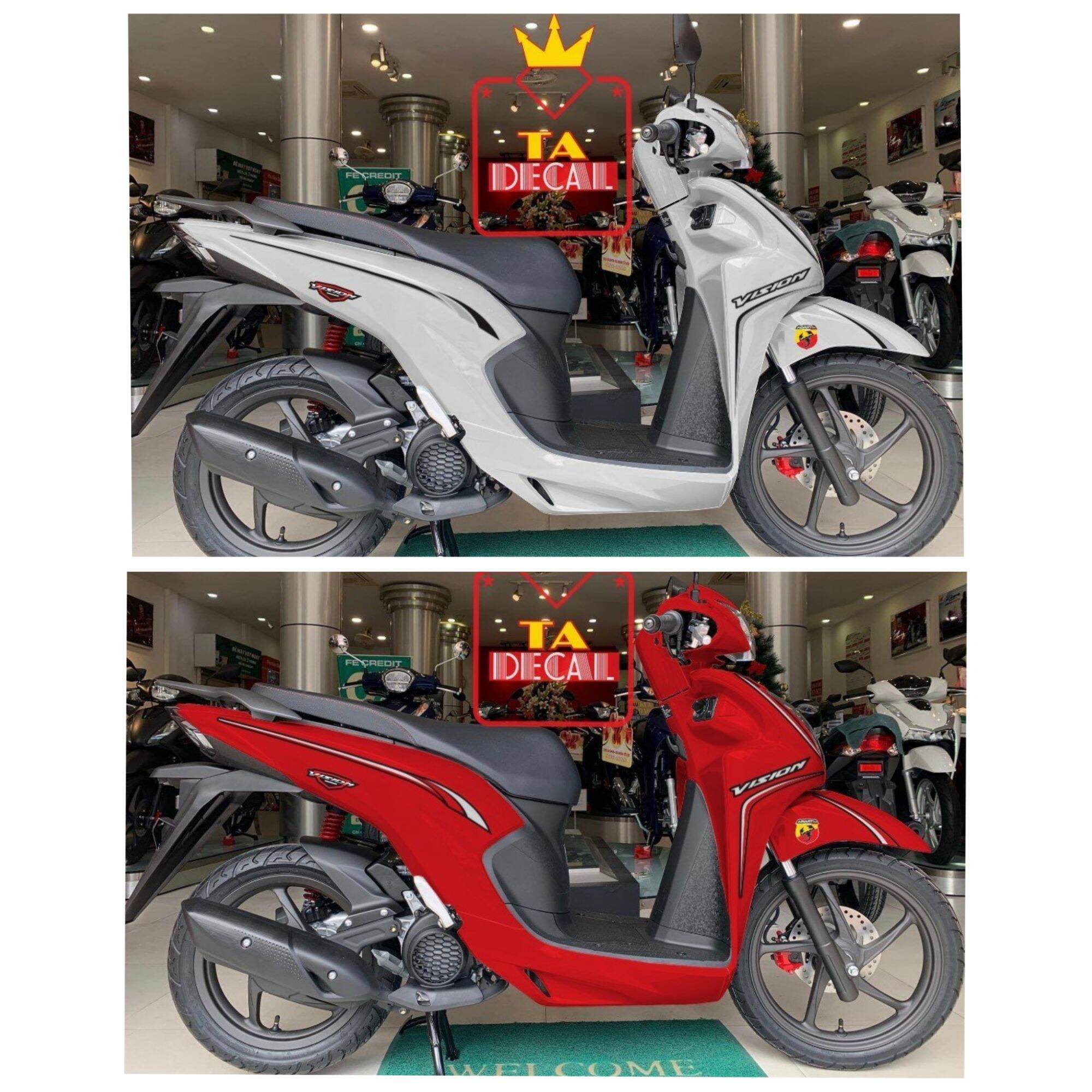 Tem xe VISION mẫu dán chỉ trang trí tem 4 lớp chống phai màu