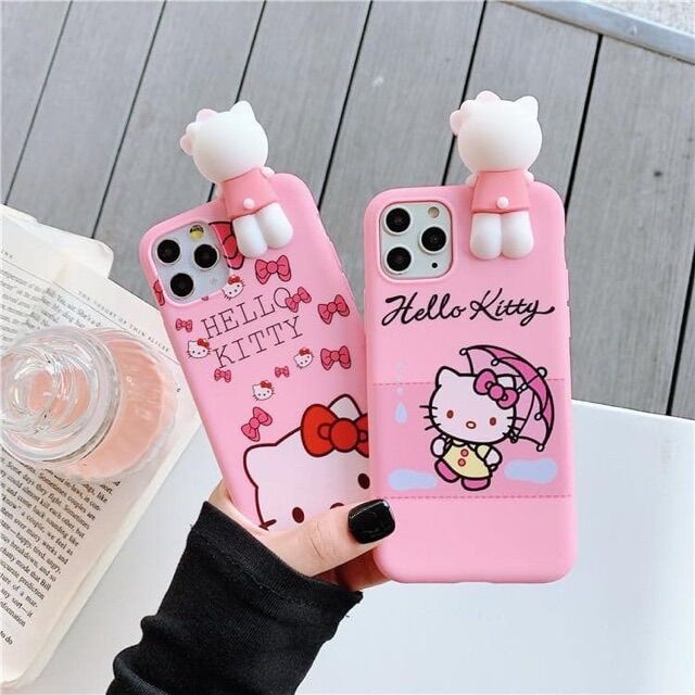 Ốp lưng kèm cường lực iphone 7plus/ 8plus Hello Kitty