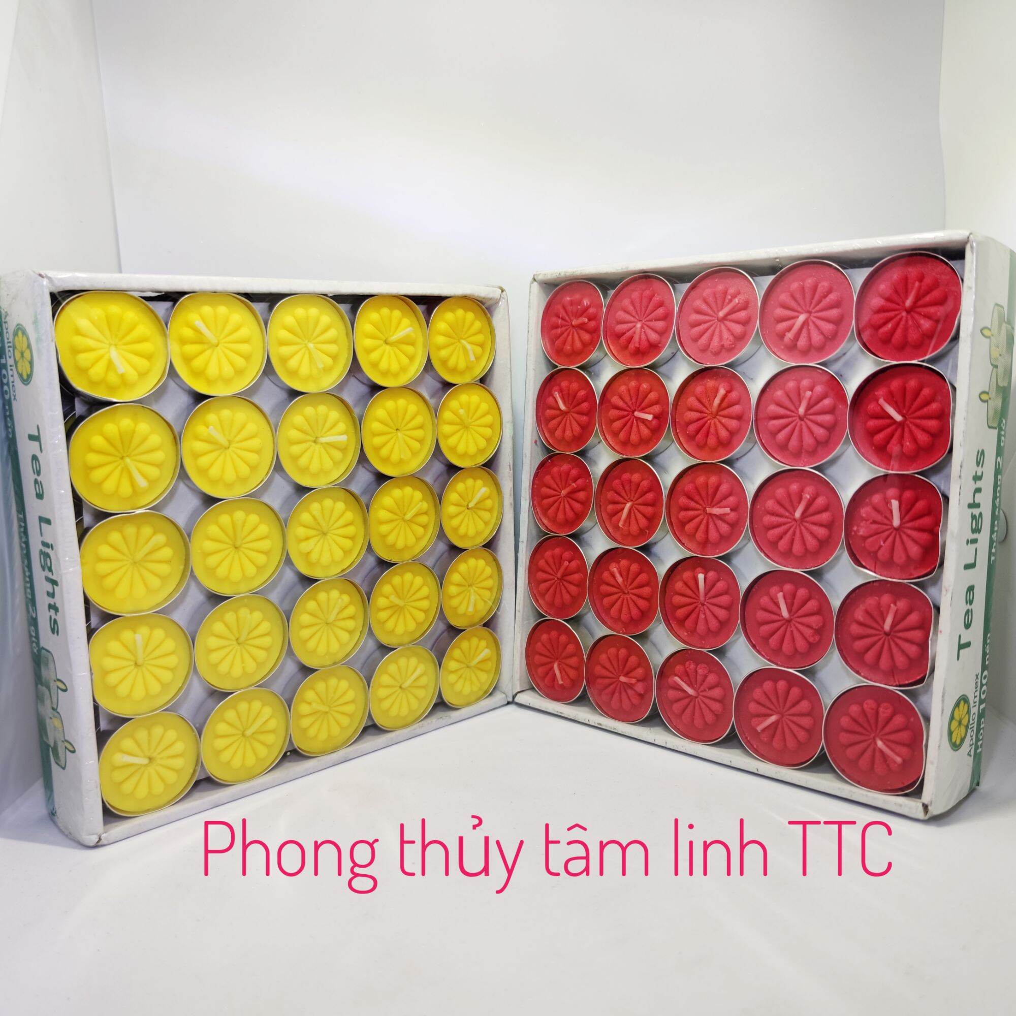 Nến Tealight 100 Viên Cháy 2 tiếng . Đèn cày tealight 100 viên thời gian cháy 2 giờ