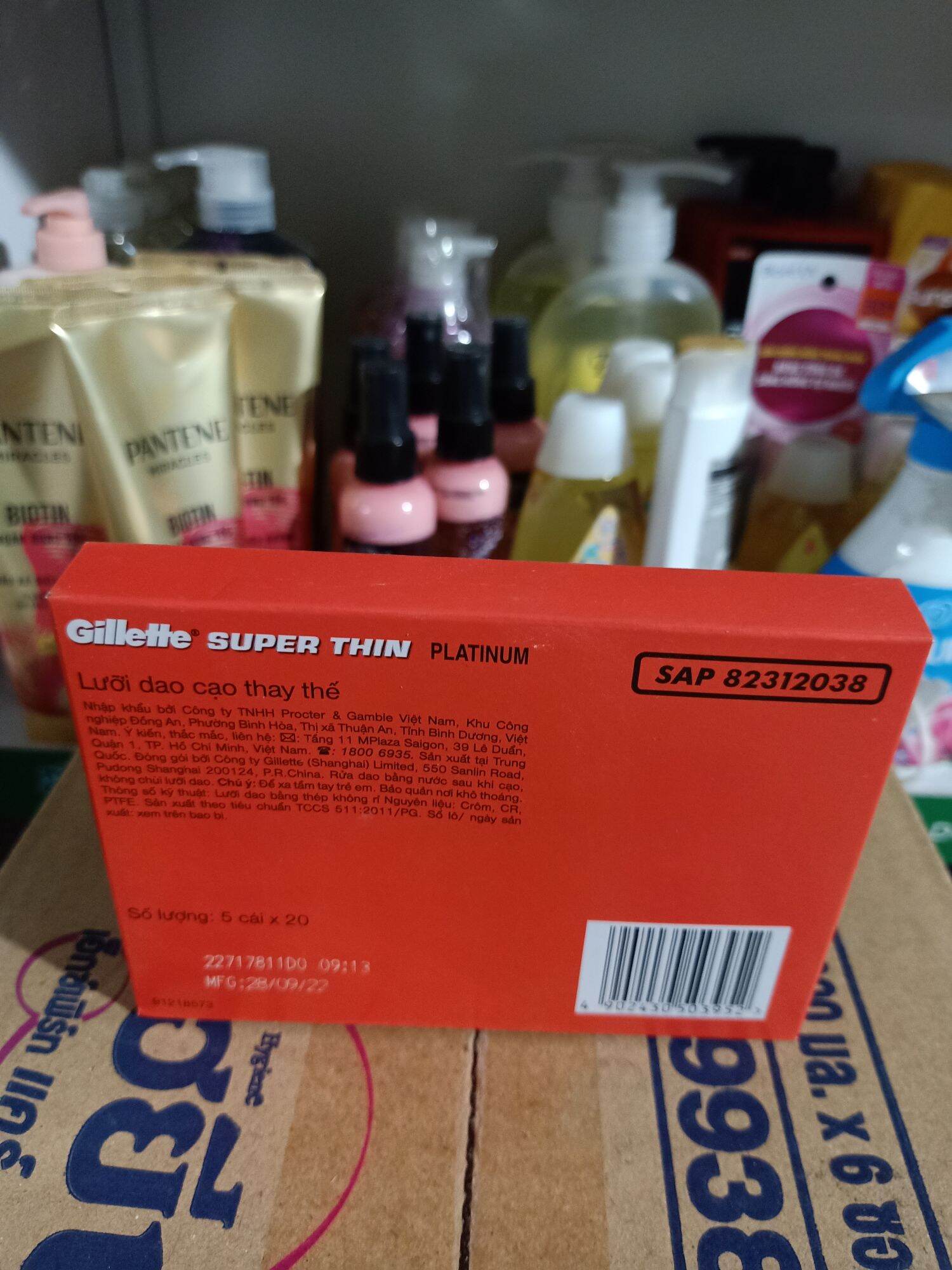 Lưỡi Lam Gillette - Hộp 100 Lưỡi (20 hộp nhỏ, mỗi hộp 5 lưỡi)