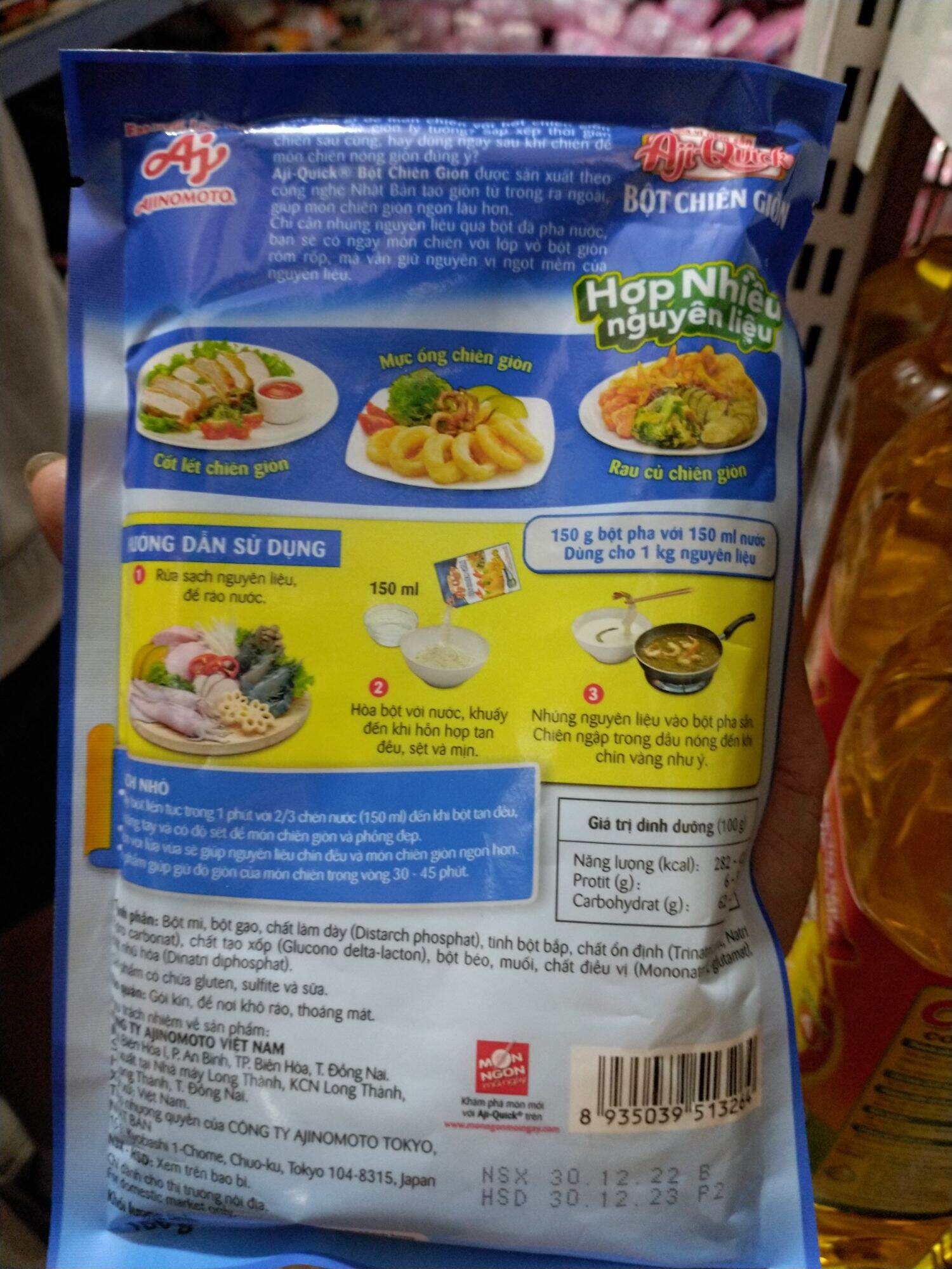 Bột chiên giòn hải sản Aji-quick 150g