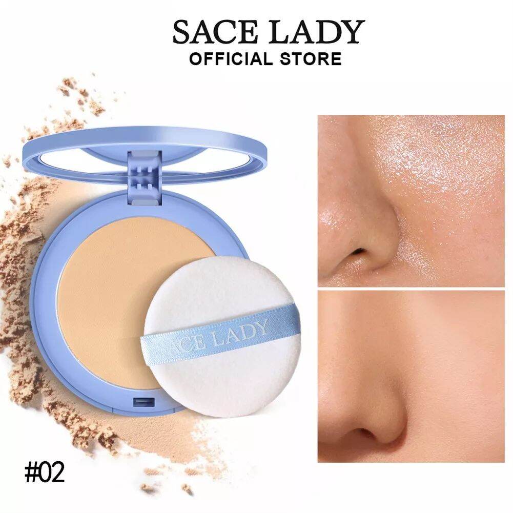 Phấn phủ kiềm dầu lâu trôi chống thấm nước SACE LADY kèm gương
