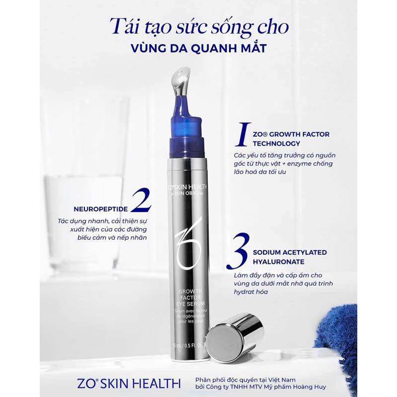 ☑️ Serum chống lão hoá mắt Growth Factor Eye Serum Zo 15ml