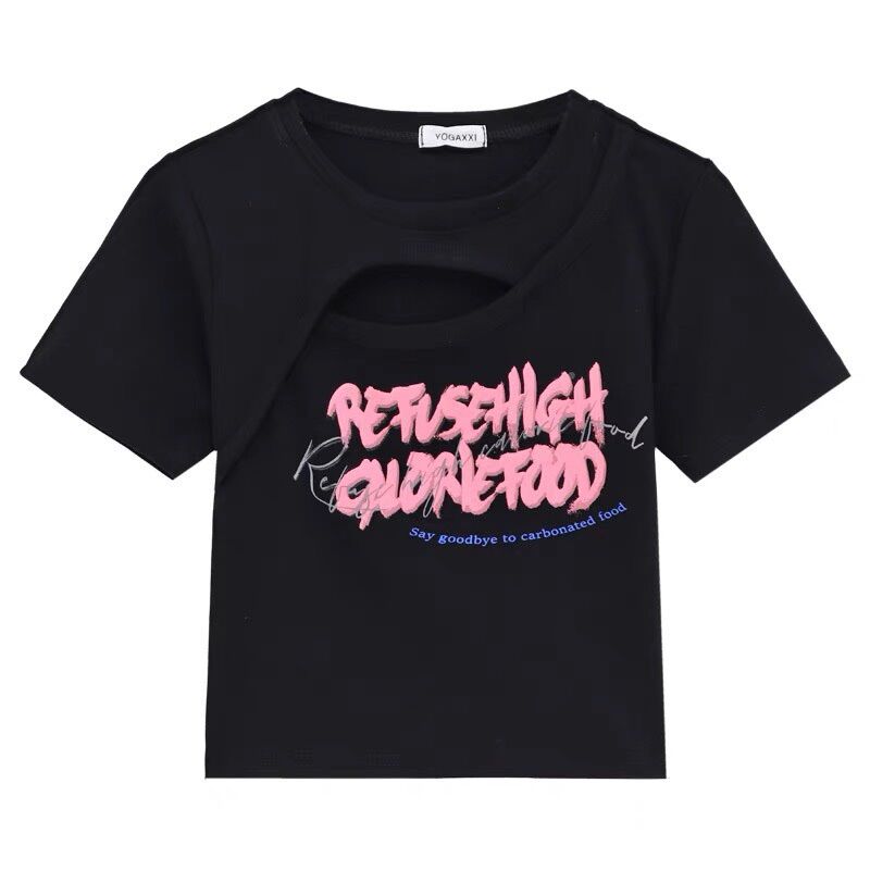 Áo croptop tay ngắn babytee rách BG
