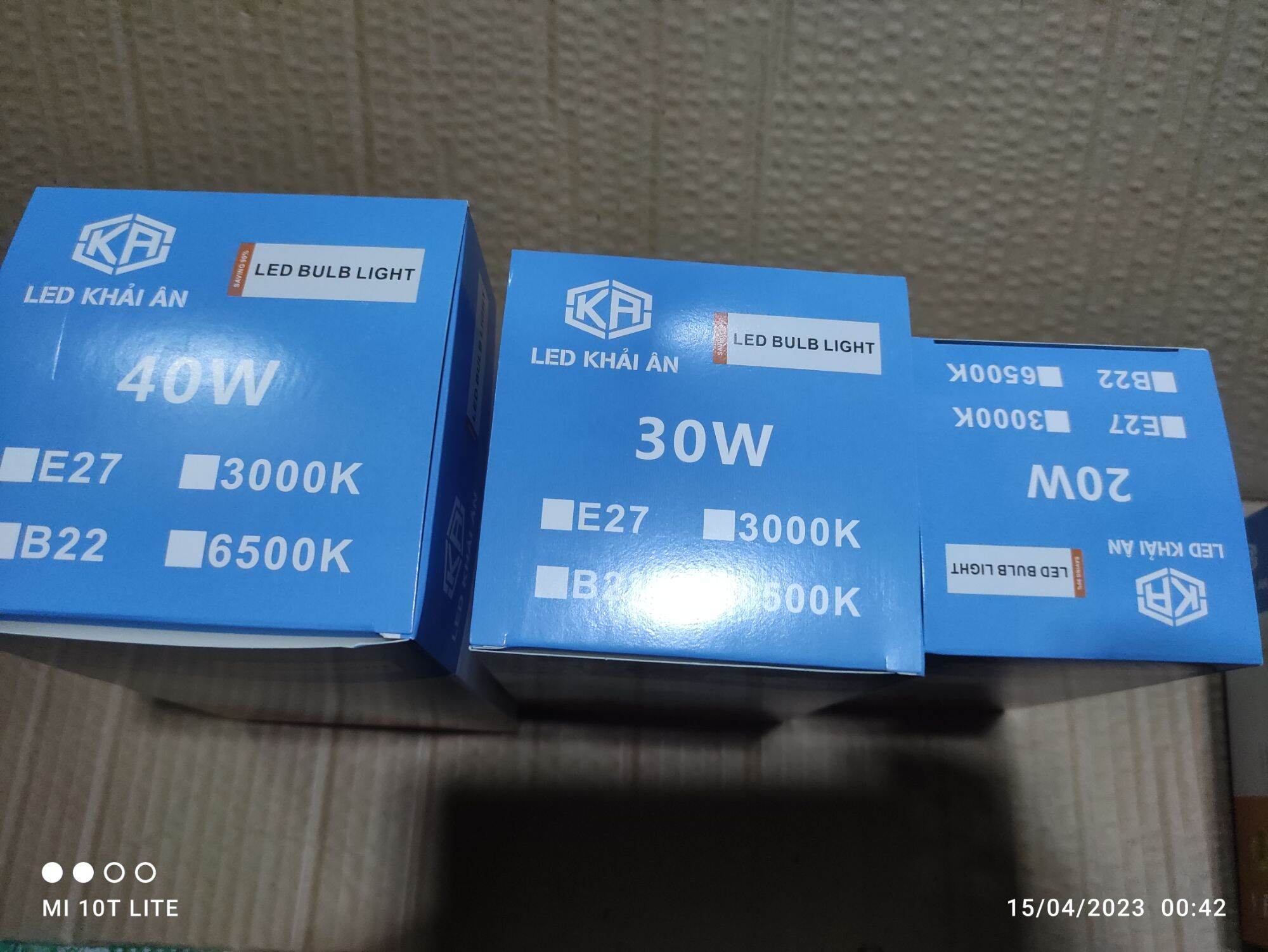 Combo 10 đèn led 20w Khải ân siêu sáng