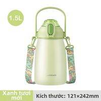LocknLock | Bình giữ nhiệt inox 316 dung lượng lớn 316L giữ nhiệt lâu có ống hút quai xách phù hợp học sinh và người lớn