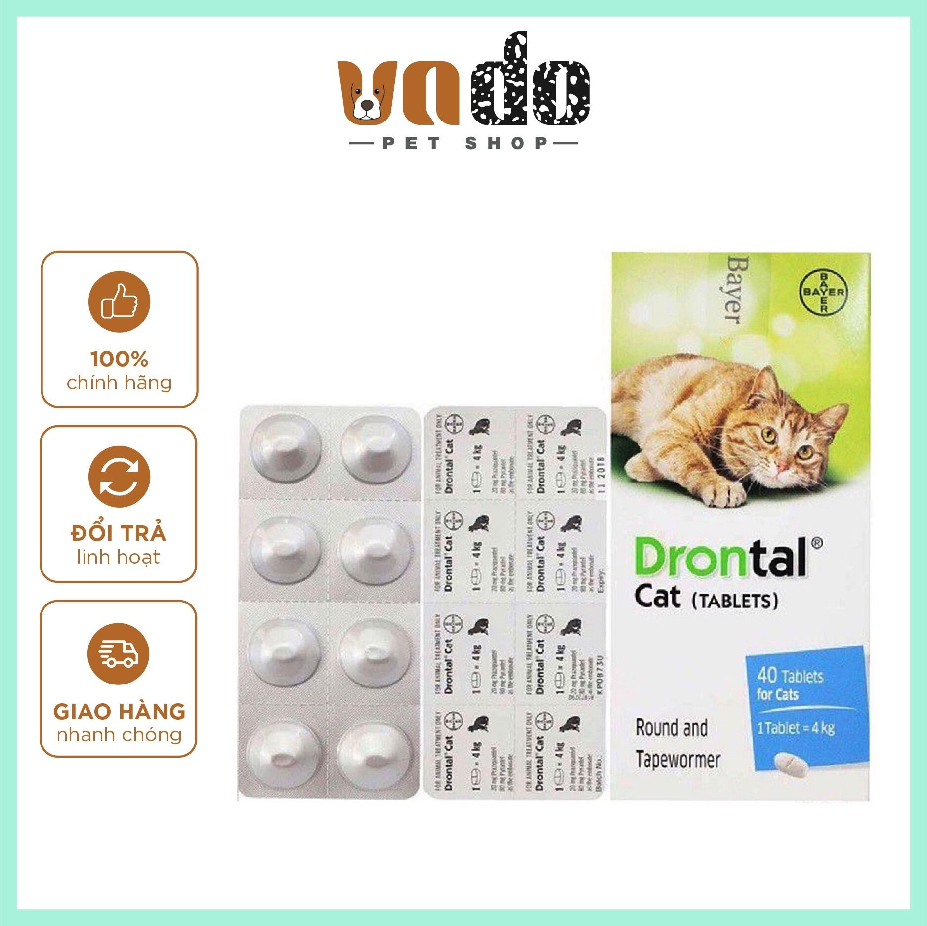 Drontal Cat sổ giun cho mèo - Drontal cho mèo