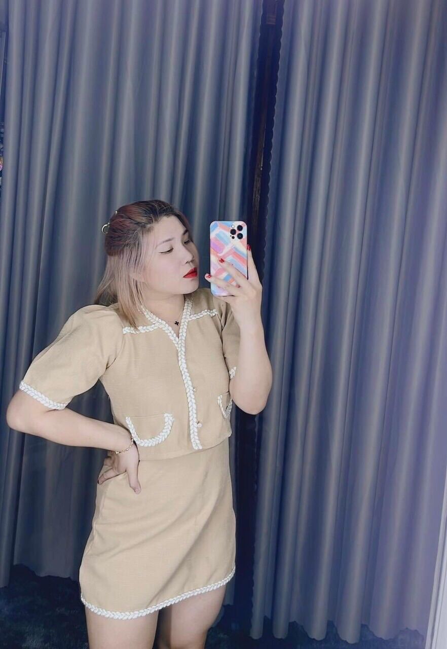 [Shop bigsize nữ 50kg-90kg] Set áo vest mix chân váy A - SV808