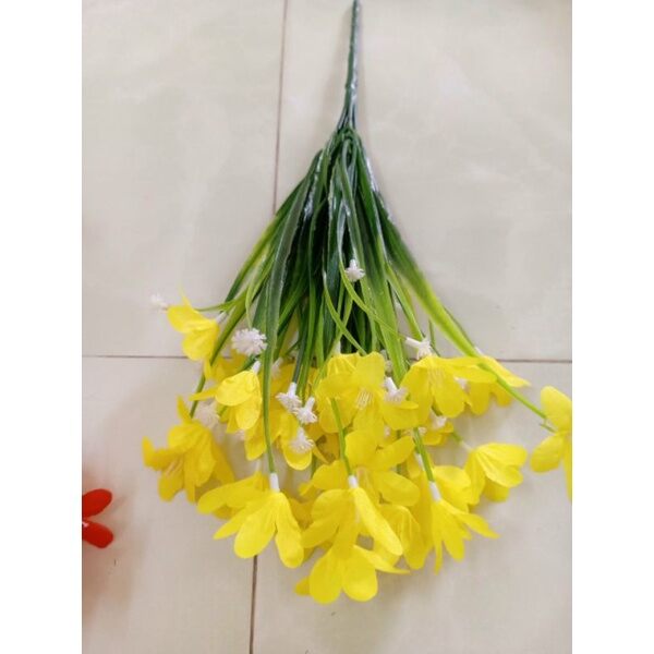 Cụm hoa thủy tiên trang trí_hoa giả, hoa lụa