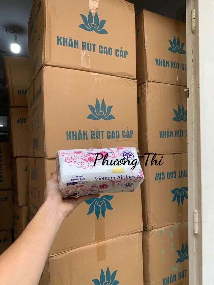 [ 10 BỊCH x 300 TỜ] KHĂN GIẤY LỤA CAO CẤP VIETNAM AIRLINES