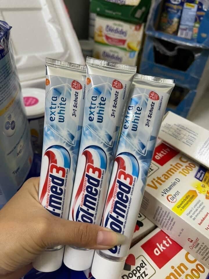 Kem đánh răng Odol-med3 Extra White 75ml của Đức