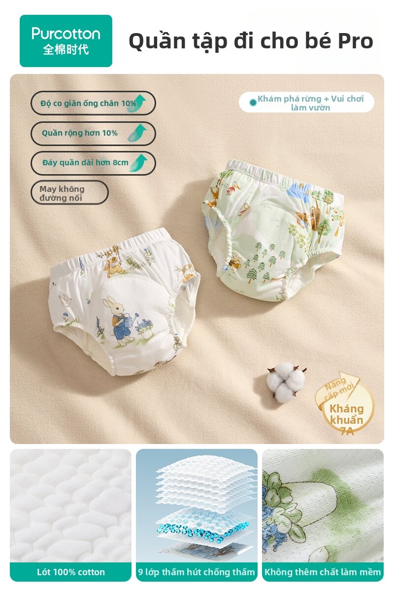 Toilet Training Washable Cotton Underwear Pants - 4