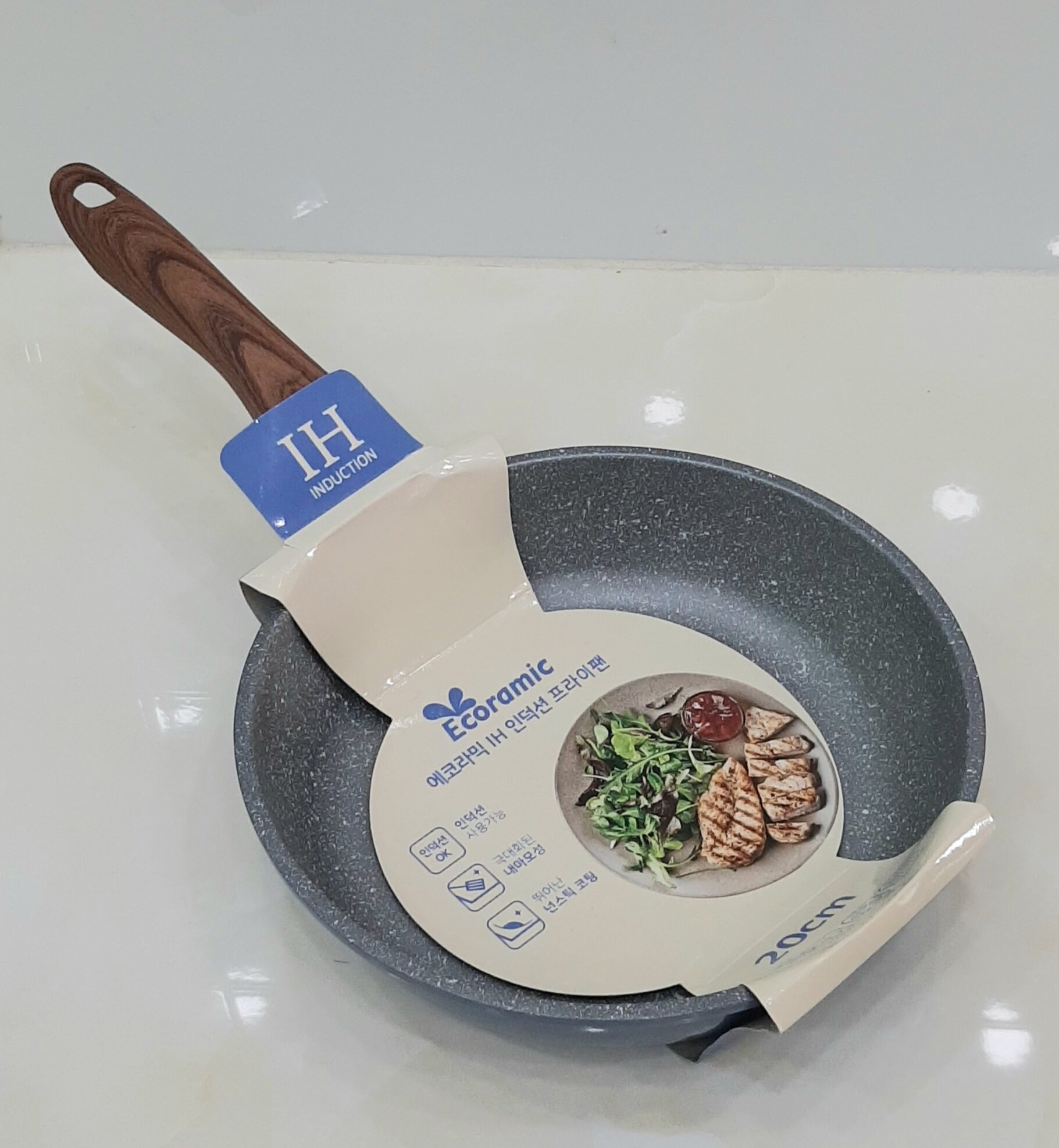 CHẢO ĐÚC VÂN ĐÁ SÂU LÒNG ECORAMIC ĐÁY TỪ 24CM, 26CM, 28CM