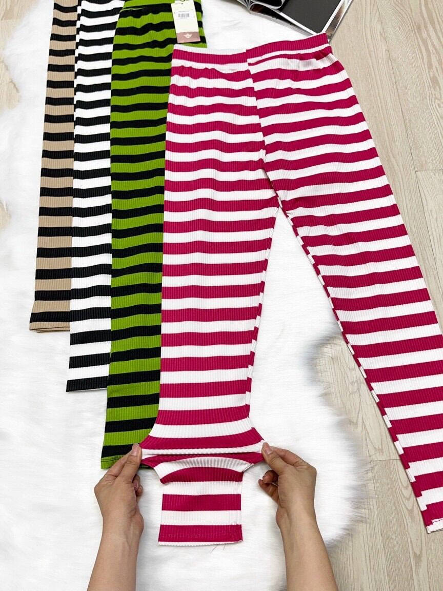Quần thun legging sọc hàng đẹp