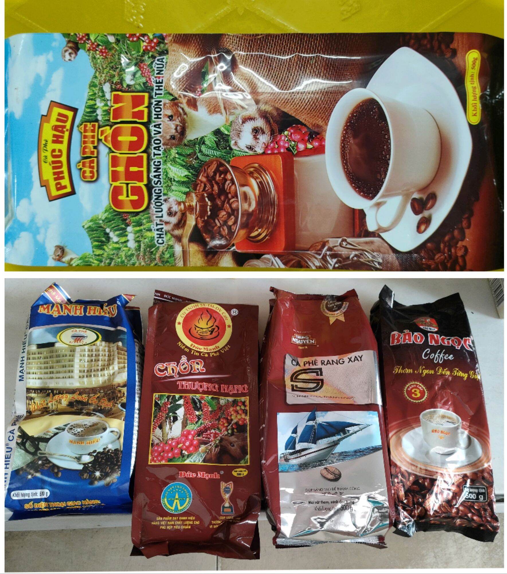 Combo of 5 Packs of Affordable Mixed Coffee (Each Pack 500g)