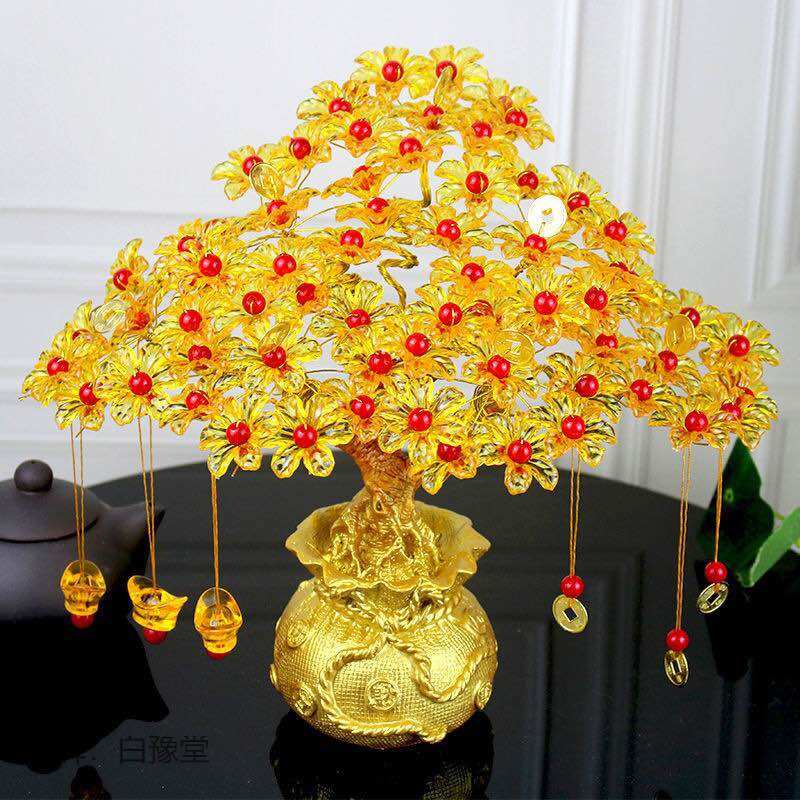 Set vật liệu tự làm hoa cây kim tiền, KT7 cây tài lộc 7 nhánh tài lộc đón Tết