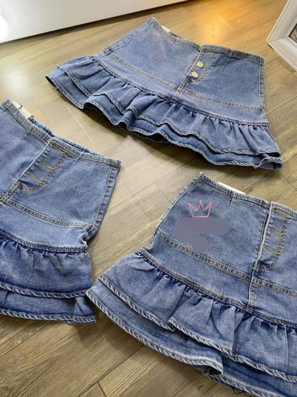 Chân Váy Kaki và Jean 2 Tầng