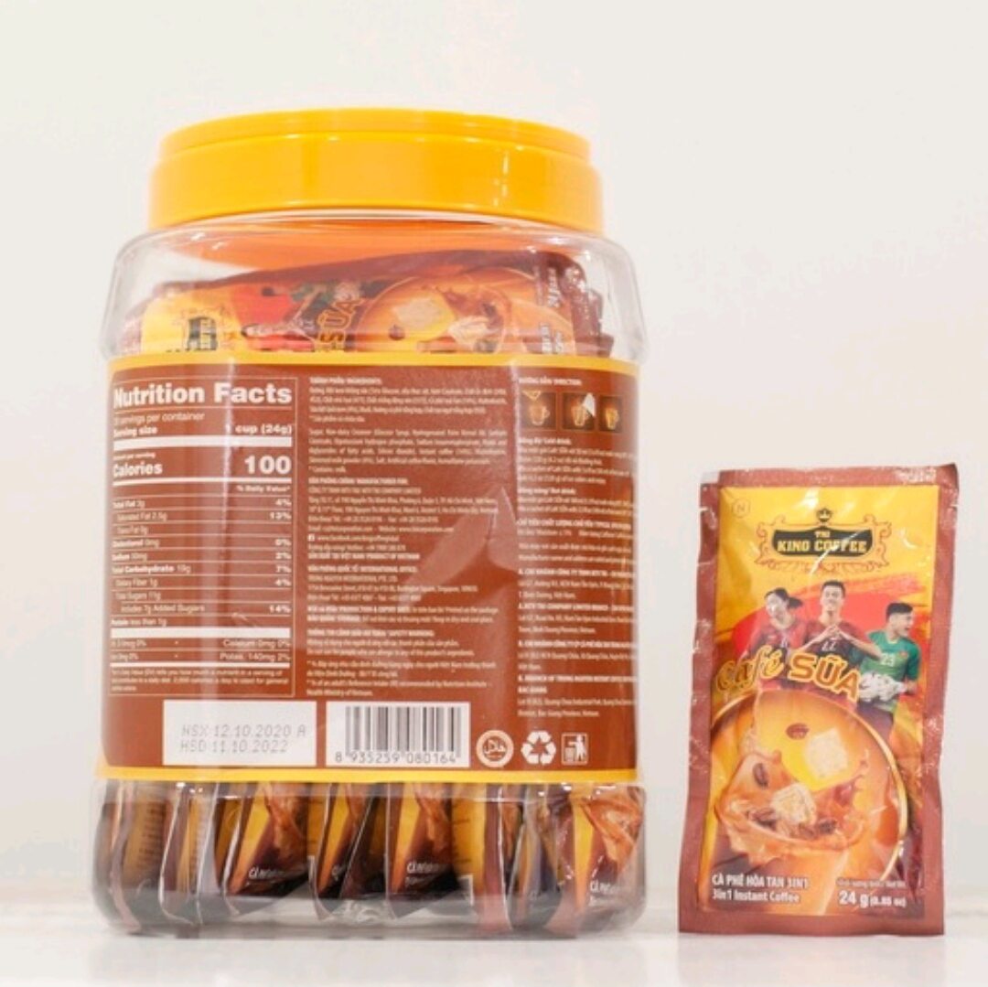 cà phê King cofee hộp nhựa 30 gói