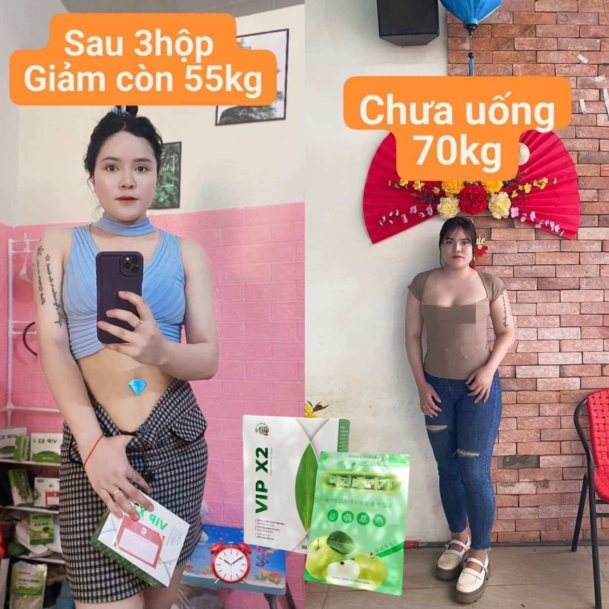 [xã kho] giảm cân Tiến Hạnh + tặng detox