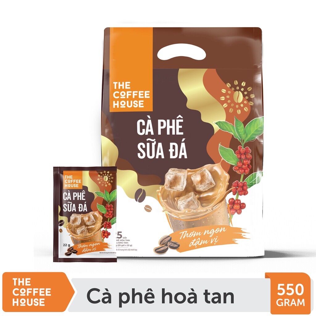 Cà phê sữa đá hòa tan the coffee house - 25 gói x 22gr