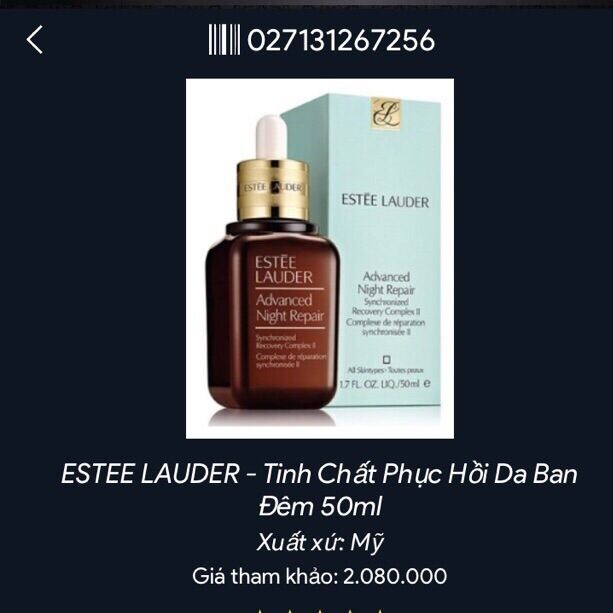 💕Tinh Chất Phục Hồi Da Ban Đêm Serum Estee Lauder Advanced Night Repair 50Ml💕