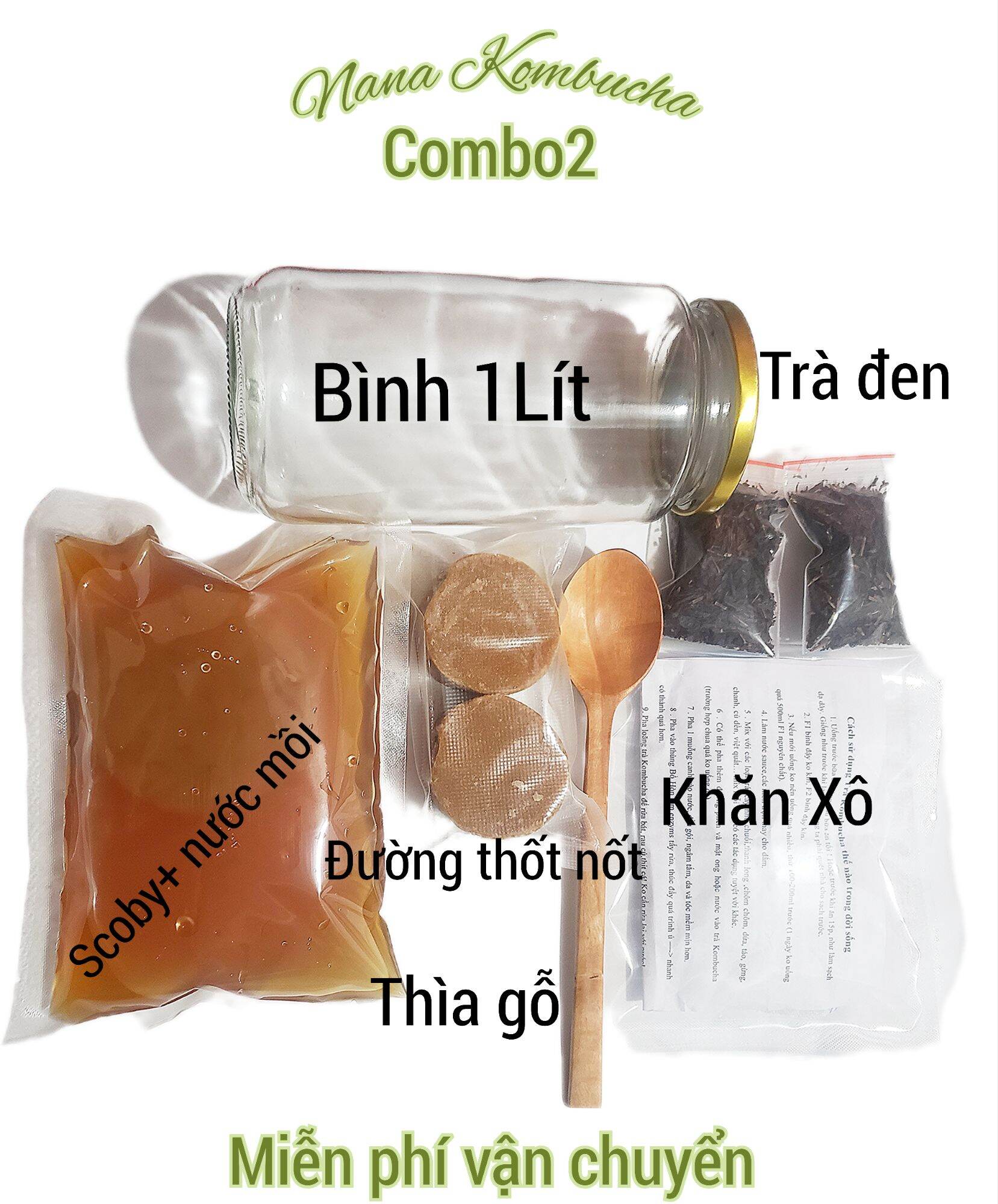 ComBo SCOBY/ KOMBUCHA Đầy Đủ Làm Trà Kombucha