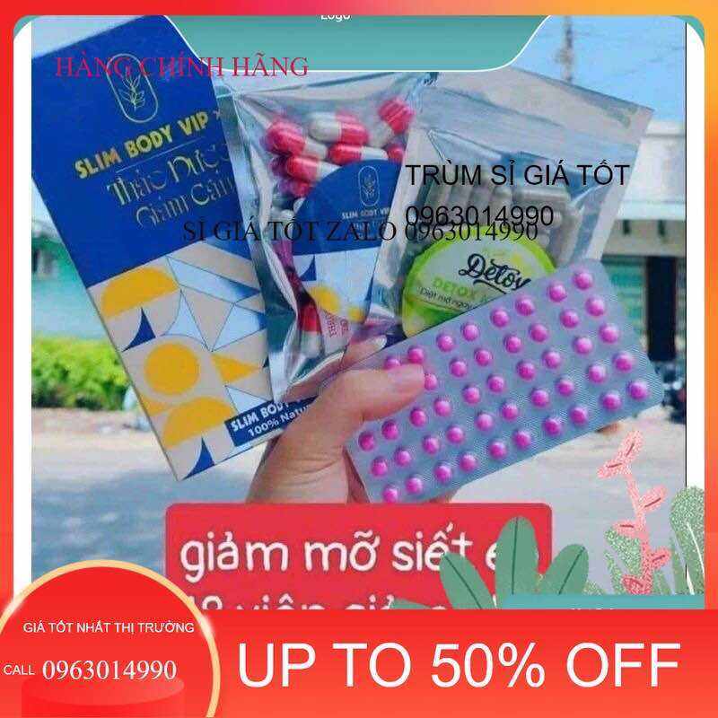 COMBO GIẢM CÂN SLIM BODY VIP X3 TẶNG 1 VỈ SỔ MỠ NHẬT