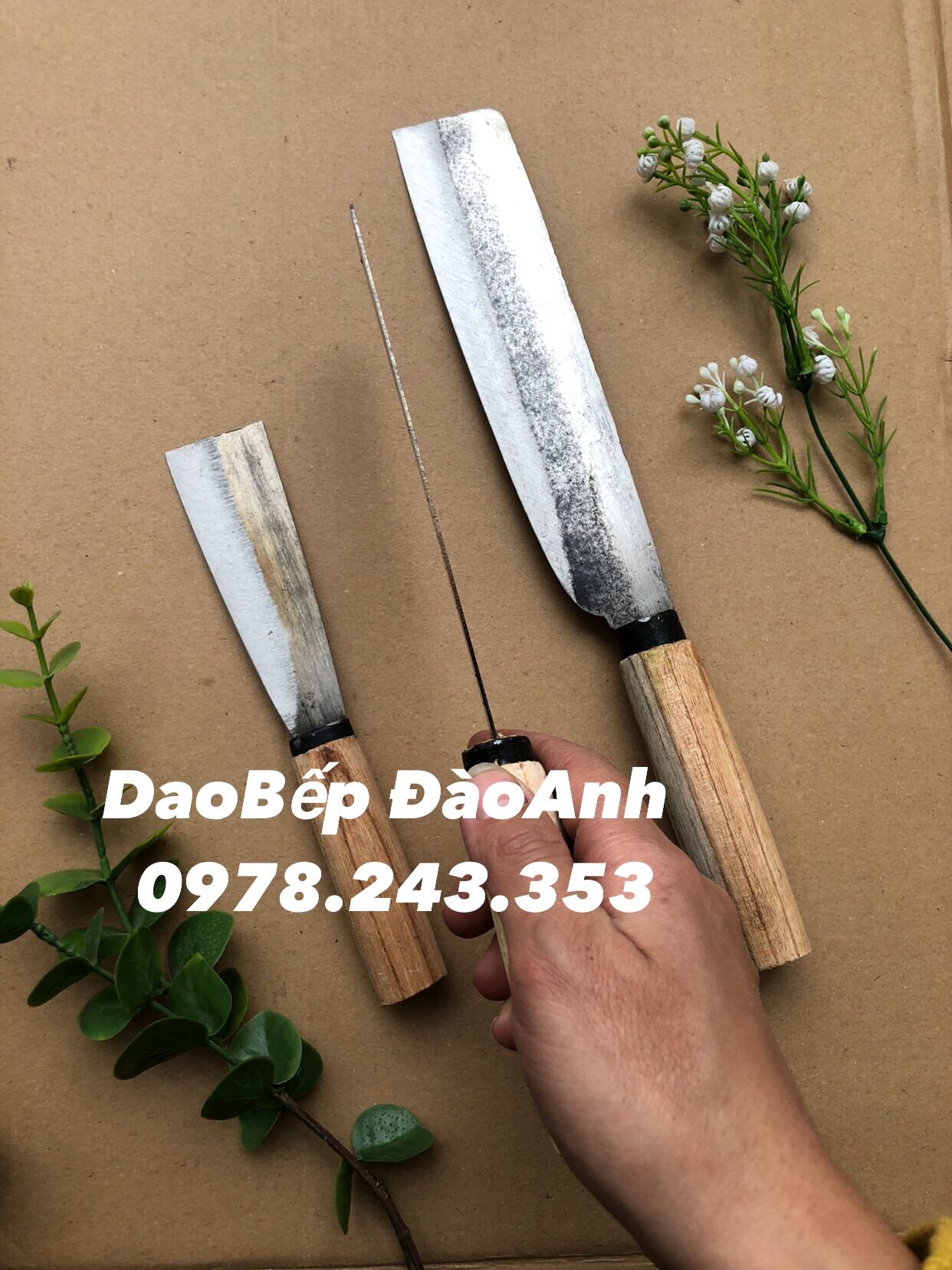 Dao bổ cau thép lưỡi cưa 3 cỡ