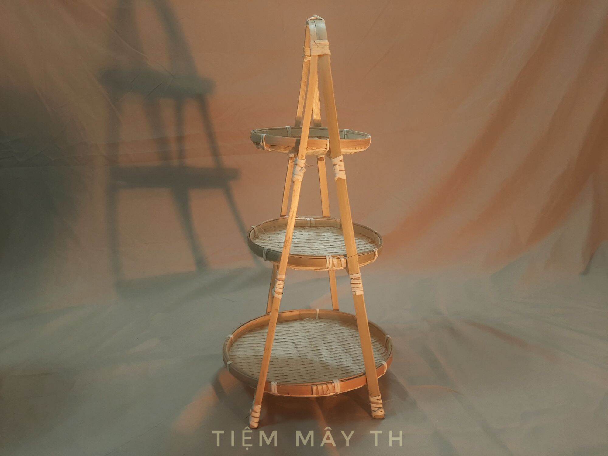 Kệ mẹt tre tầng TIỆM MÂY TH đựng đồ, decor