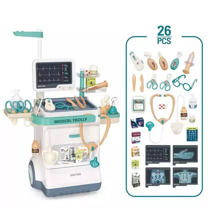 Đồ chơi xe đẩy bác sĩ 26 chi tiết cho Bé