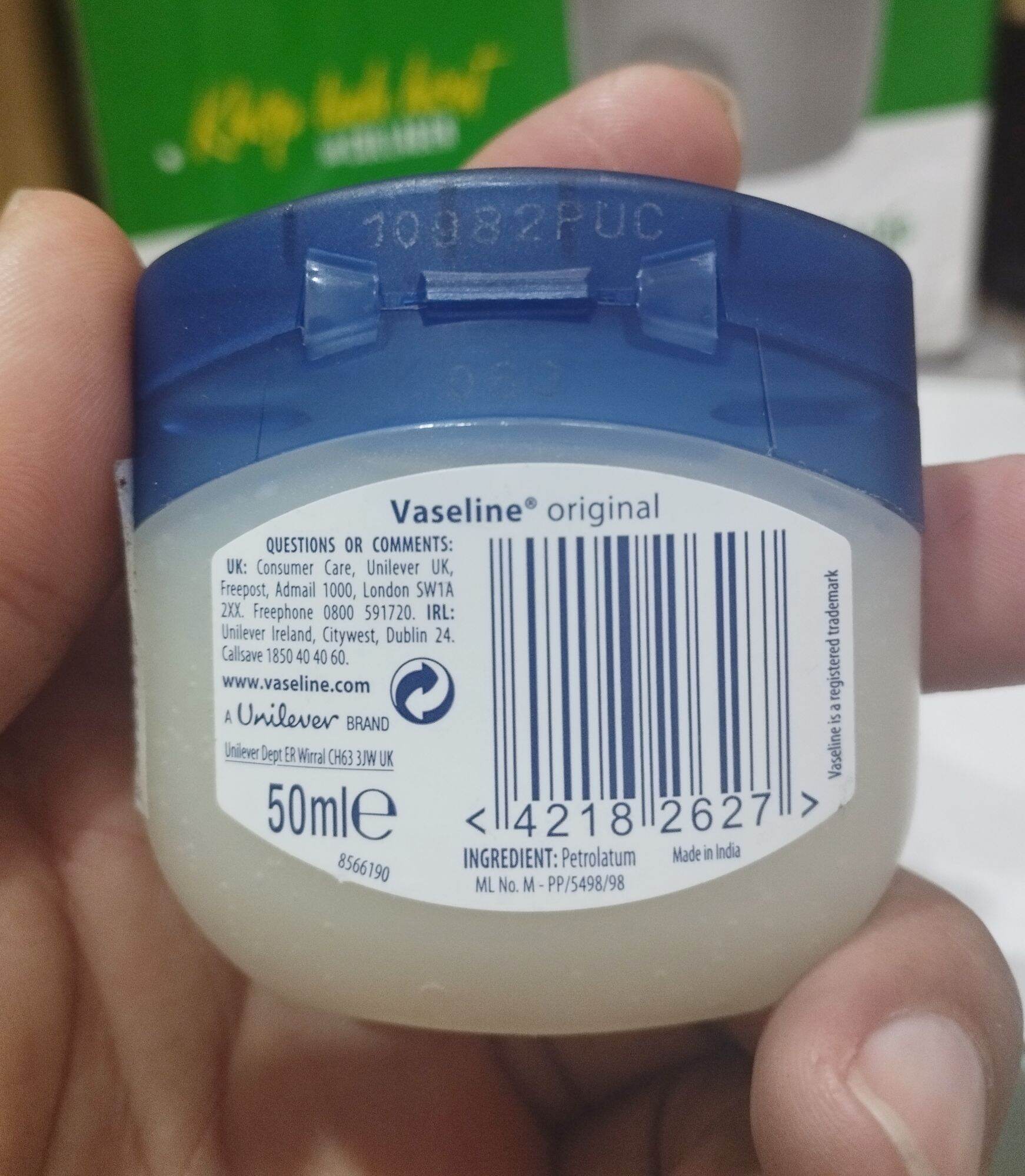 (HCM) Sáp dưỡng ẩm Vaseline Pure Petroleum Jelly