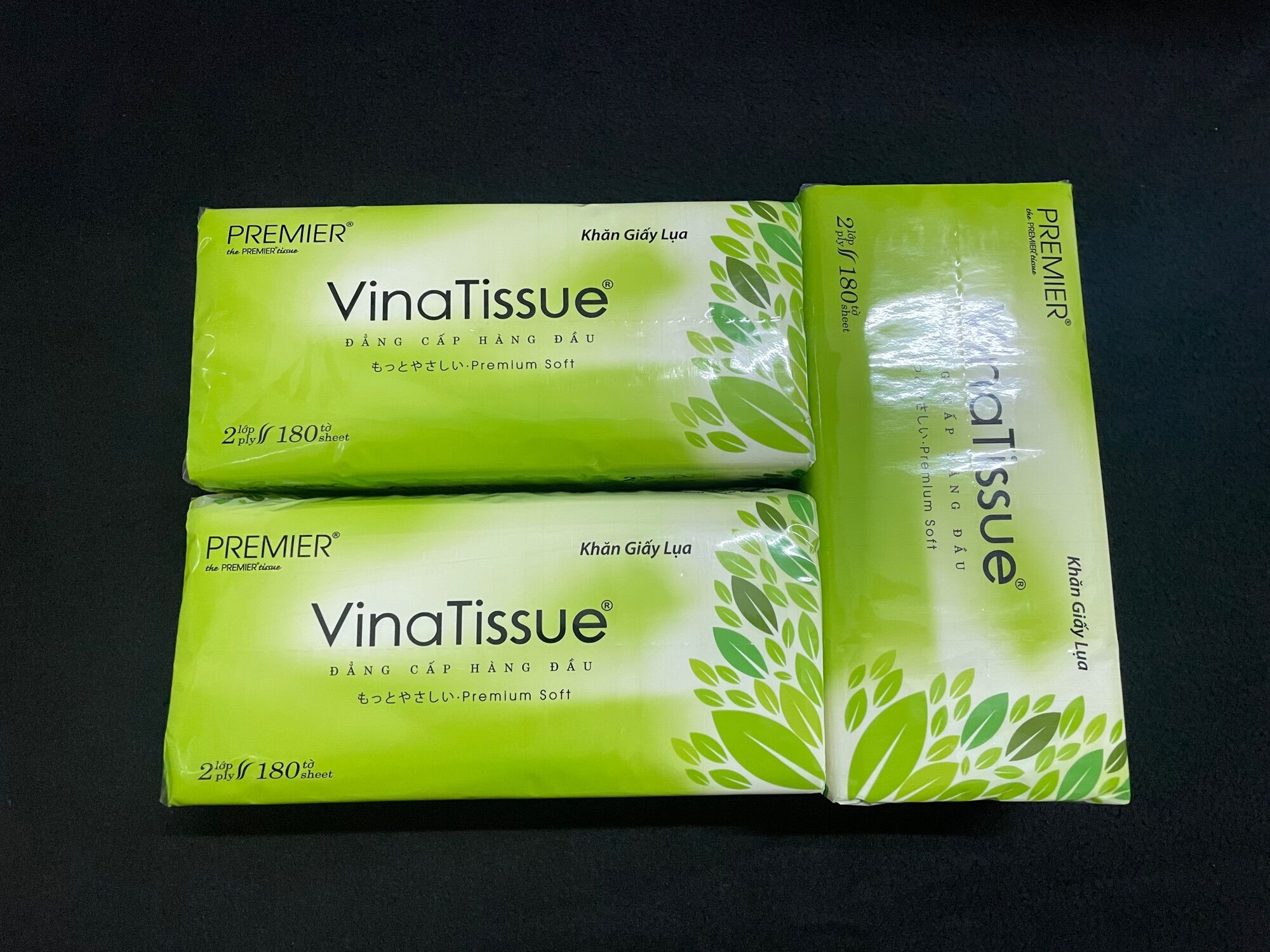 Gói combo 8 khăn giấy rút lụa tiết kiệm vina tissue 180 tờ/gói loại chuẩn xịn