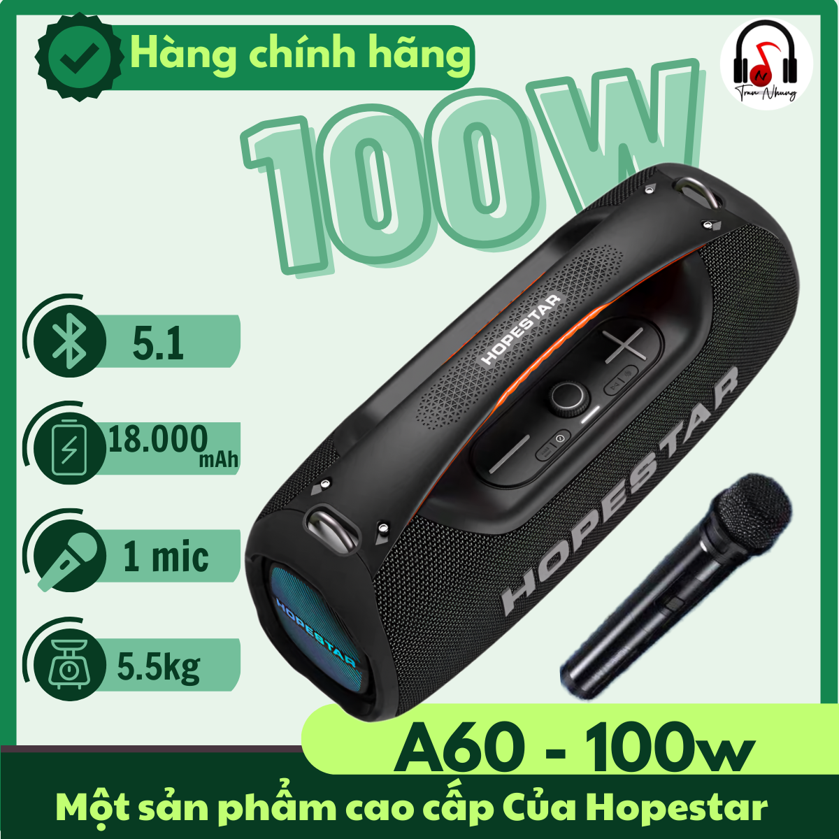 LOA BLUETOOTH HOPESTAR A60 - 100W ( CHÍNH HÃNG)