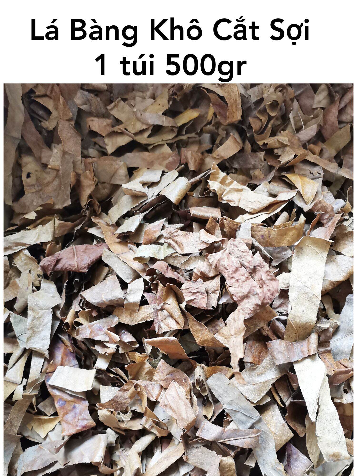 500gr lá bàng khô cắt sợi - nga guppy