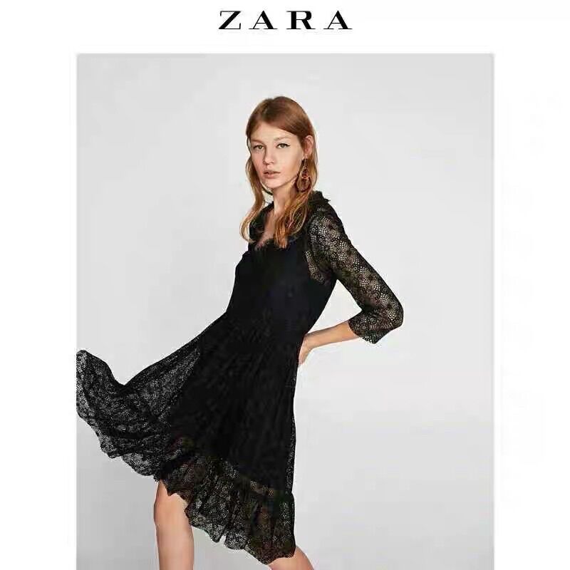 đầm Zara ren đen sang đẹp
