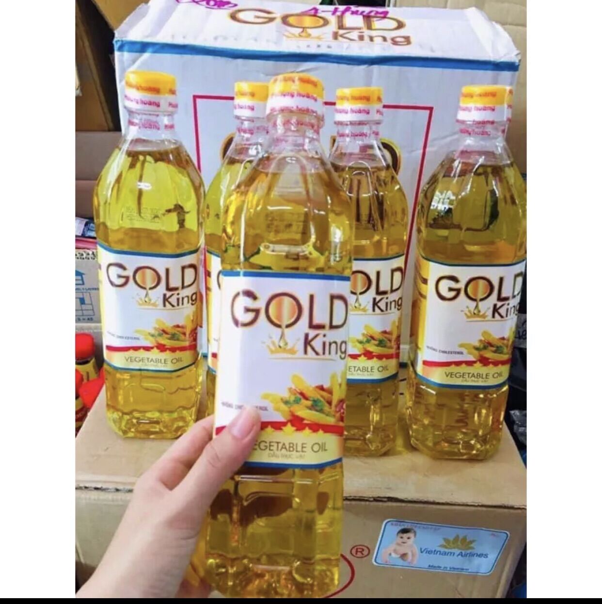 Dầu thực vật Gold King Phượng Hoàng chai 900ml