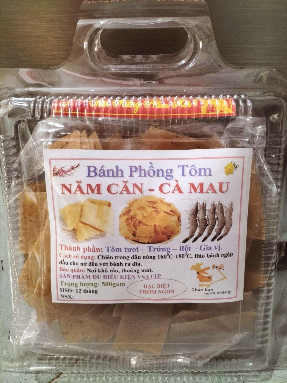 Bánh phồng tôm CÀ MAU , bánh phồng chuối, bánh phồng lá dứa -Combo 2 gói 1kg - đặc sản Cà Mau