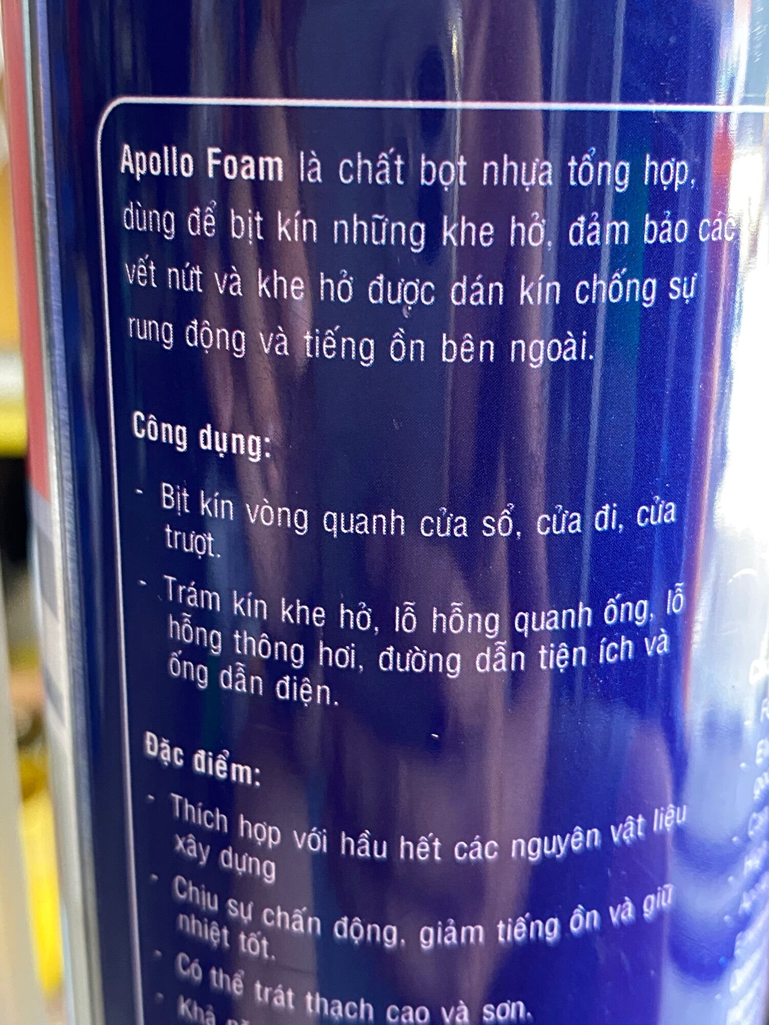 Chai xịt apollo Foam