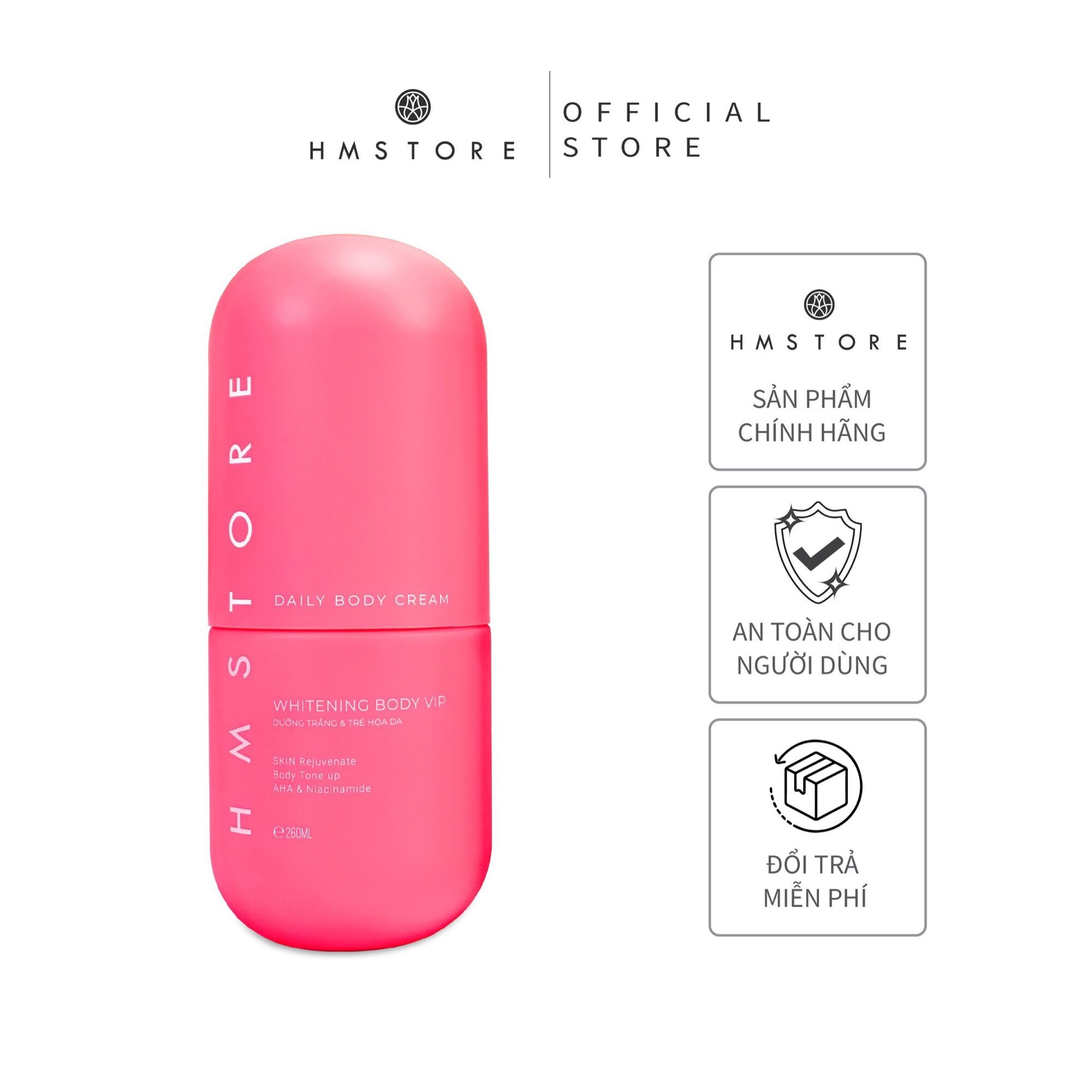 BODY VIP HM STORE MẪU MỚI TẶNG KÈM K.ÍCH TRẮNG 20G