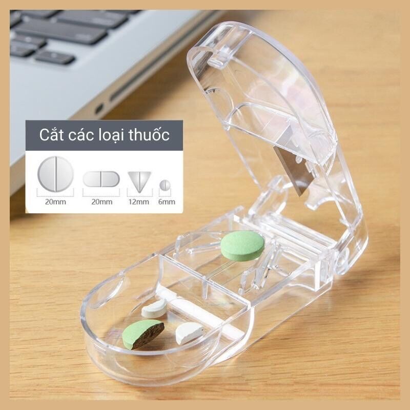 ❤hộp dụng cụ cắt viên thuốc ,hộp cắt thuốc viên nén kiêm hộp đựng thuốc tiện dụng, dụng cụ cắt thuốc viên nén chính xác kiêm hộp đựng thuốc tiện dụng