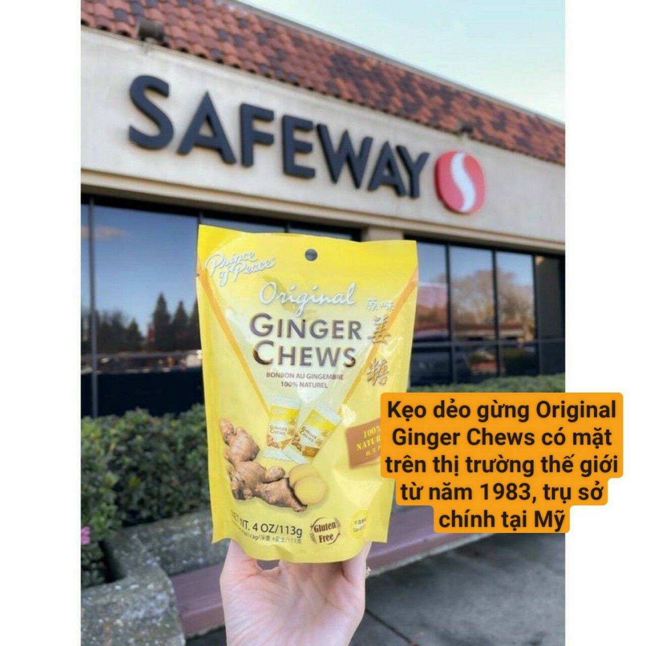 Kẹo dẻo gừng Original Ginger Chews của Mỹ